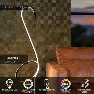 Lucide FLAMINGO - Floor lamp - LED - Rgb - Multicolor